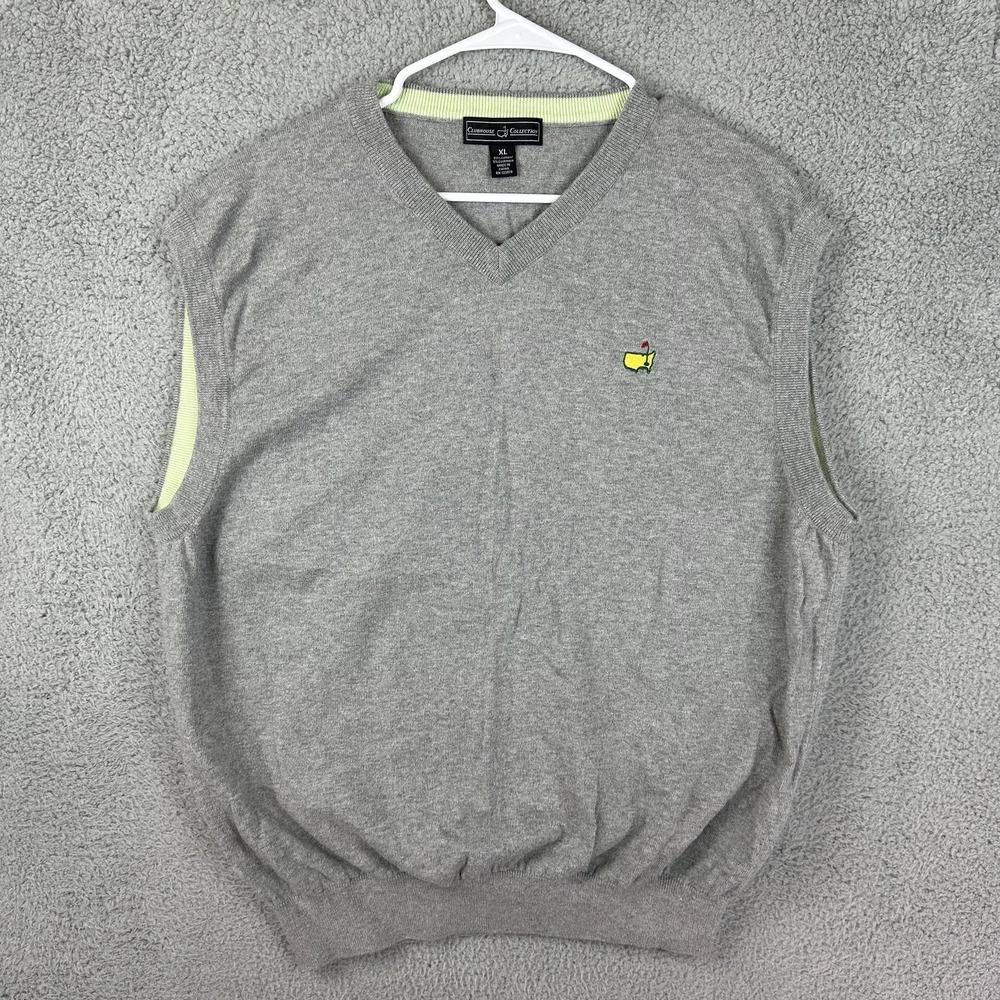 Masters Sweater Vest Mens XL Augusta National Clubhouse Collection Golf Cashmere